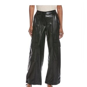 NWT Sofia faux-leather cargo balloon trousers